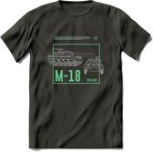 M18 Hellcat leger T-Shirt | Unisex Army Tank Kleding | Dames / Heren Tanks ww2 shirt | Blueprint | Grappig bouwpakket Cadeau - Donker Grijs - 3XL