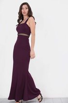 HASVEL-Paarse Maxi jurk Dames - Maat S-Galajurk-Avondjurk-HASVEL-Purple Maxi Dress Women - Size S-Prom Dress-Evening Dress
