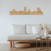 Skyline Eindhoven Detail Eikenhout 130cm Wanddecoratie Voor Aan De Muur City Shapes