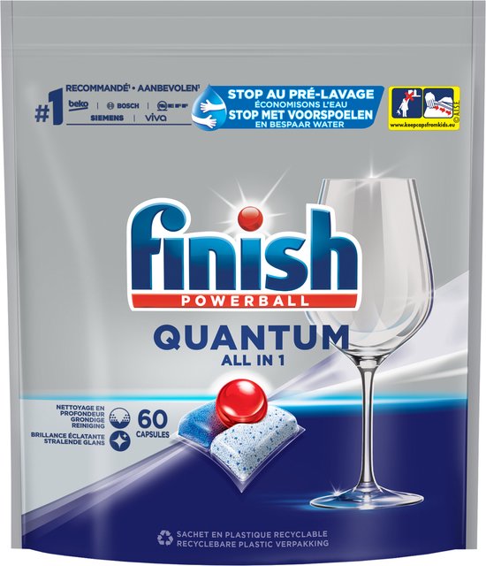 Finish Quantum All in One Regular Vaatwastabletten - 60 Capsules