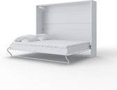 Maxima House - INVENTO 15 Elegance - Horizontaal Vouwbed - Logeerbed - Opklapbed - Bedkast - Inclusief LED - Mat Wit - 200x160 cm