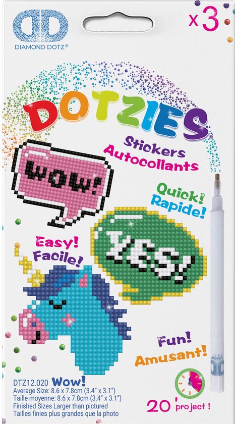 DIAMOND DOTZ Wow DOTZIES Stickers - Diamond Painting - 1.434 Dotz - 8x8 cm