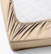 Y-NOT - Crispy Cotton Hoeslaken Matras - 180x200 - tot 25 cm matrasdikte - 100% Katoen - 180 draaddichtheid - Zand