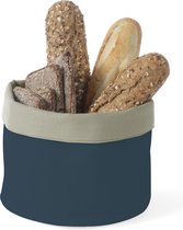 Veluw® Broodmand / Broodzak Katoen - Donkergrijs - Rond - Ø20x(H)20cm