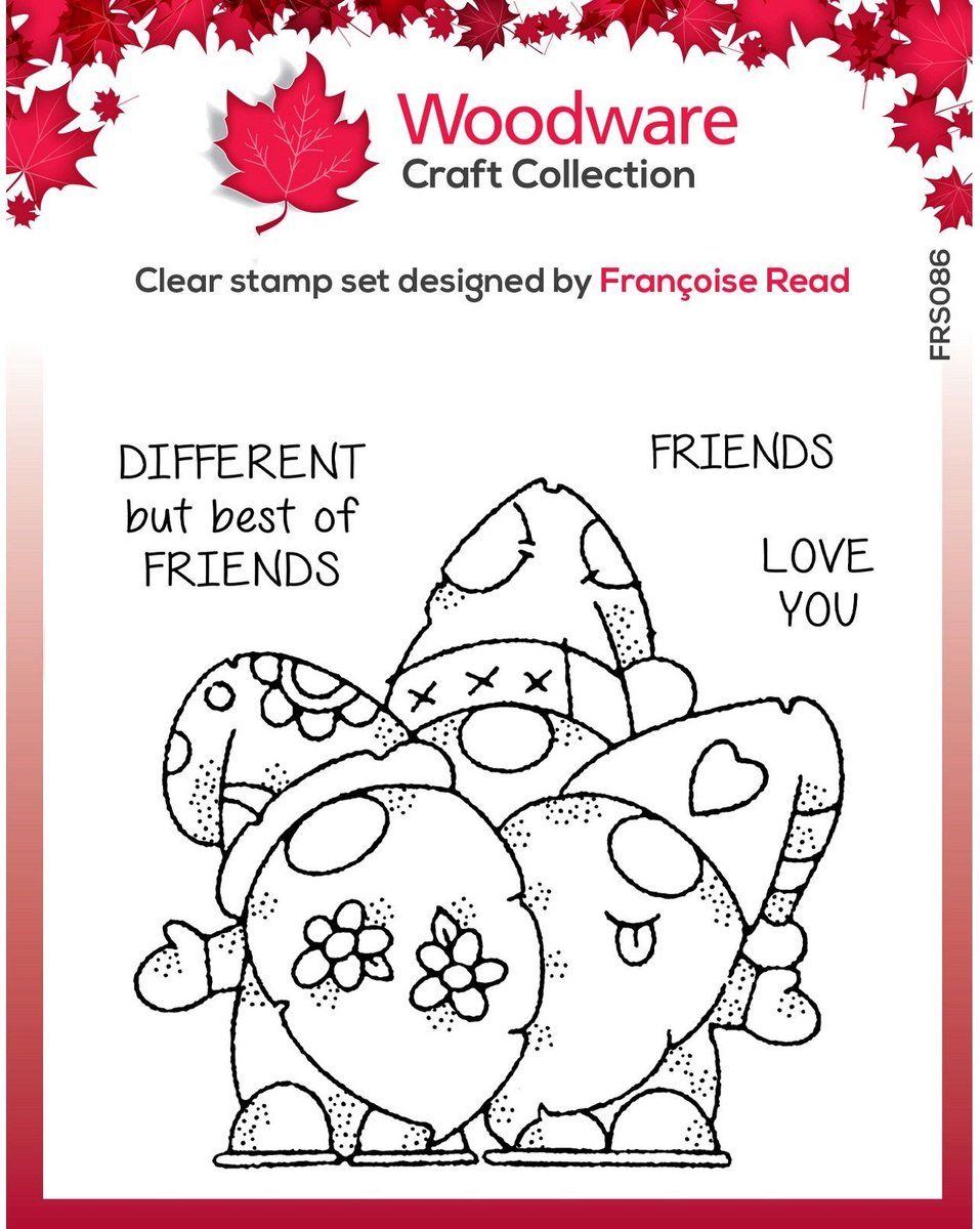 Woodware Clear singles stempel - Gnome friends