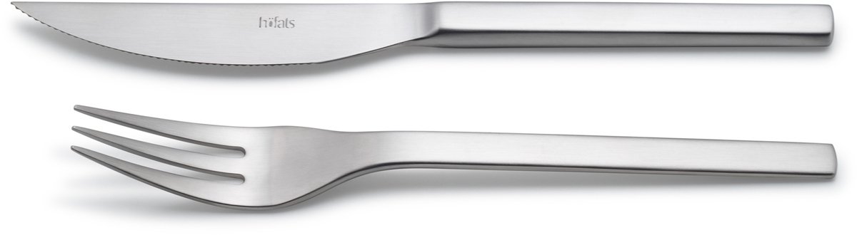 Höfats - Tools Bestekset Steak Set van 8 Stuks - Roestvast Staal - Zilver