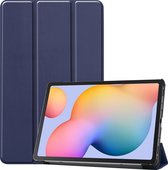 Samsung Galaxy Tab S6 Lite Hoes - Mobigear - Tri-Fold Serie - Kunstlederen Bookcase - Donkerblauw - Hoes Geschikt Voor Samsung Galaxy Tab S6 Lite