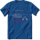 E75 leger T-Shirt | Unisex Army Tank Kleding | Dames / Heren Tanks ww2 shirt | Blueprint | Grappig bouwpakket Cadeau - Donker Blauw - XXL