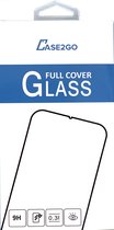 Case2go - Screenprotector geschikt voor iPhone SE 2022 - Full Cover Screenprotector - Gehard Glas - Zwart