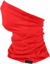 nekwarmer Multitube II merinowol/polyester rood