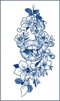 Jagua Henna neptattoo- Bloemen en lippen- Carnaval-Tijdelijke plak tattoo-Nep tatoeage-FST266
