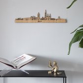 Skyline Delft Detail Notenhout 130cm Wanddecoratie Voor Aan De Muur City Shapes