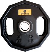 halterschijf Olympisch 10 kg staal/rubber zwart