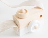 Maxium - Houten Camera Speelgoed - Wit - Houten Fototoestel - Speelgoed - Kinderenkamer - Decoratie - Baby Accessoire - 1 Stuk