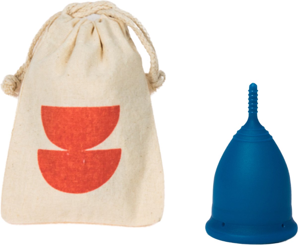 Goedkoopste DivineCup Menstruatiecup - Sailor Blue - Maat S - Comfortabel - Betrouwbaar - Geschikt voor jonge mensen
