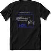 Stug 3 Tank Destroyer leger T-Shirt | Unisex Army Tank Kleding | Dames / Heren Tanks ww2 shirt | Blueprint | Grappig bouwpakket Cadeau - Zwart - S