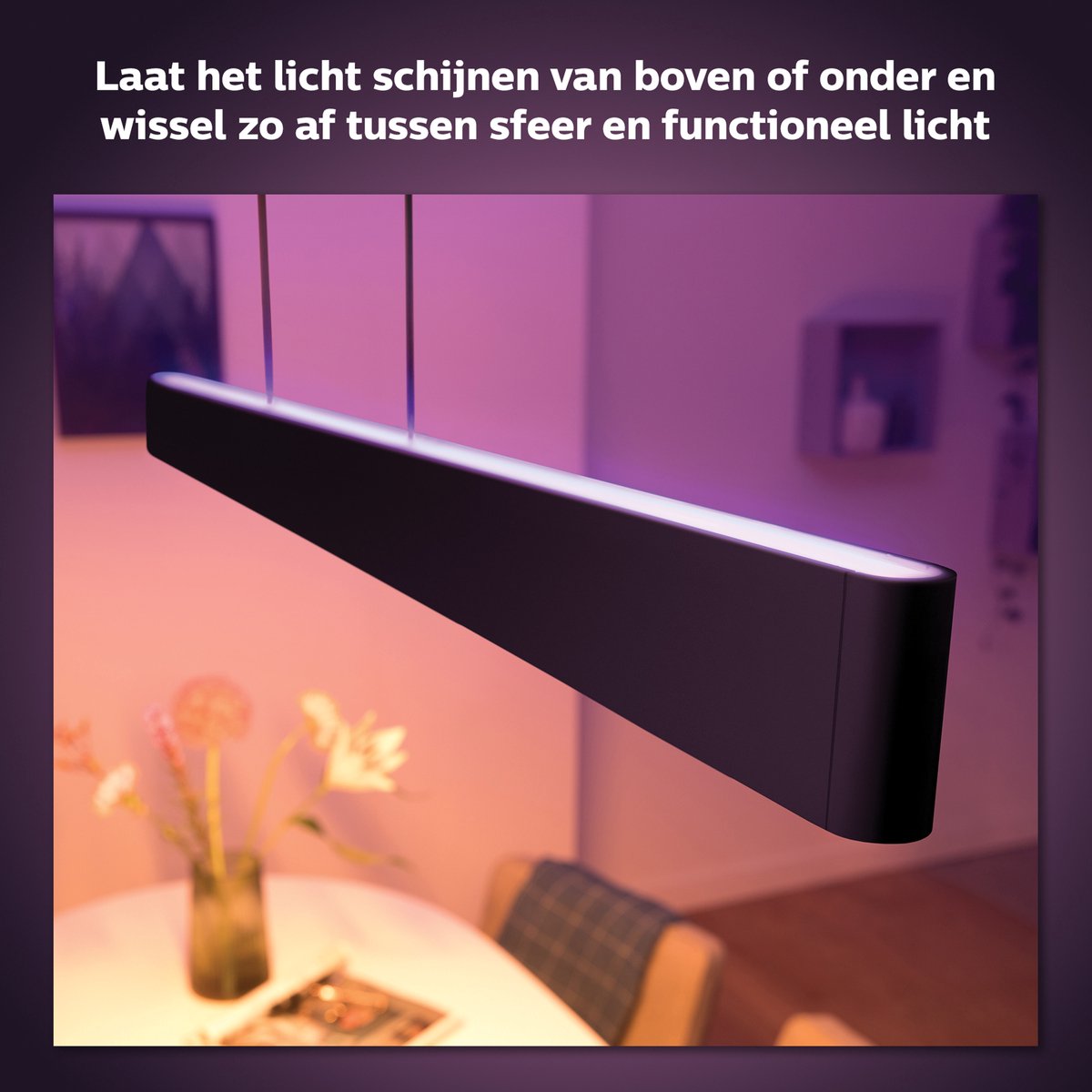 Philips Hue Ensis hanglamp - wit en gekleurd licht - zwart — afbeelding 4