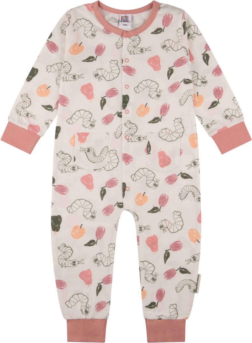 Rupsje Nooitgenoeg, 2022 boxpakje onesie roze, 50/56