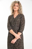 Cassis Dames Lange jurk met luipaardprint - Jurk - Maat 44
