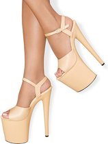 Chaussures à talons EIS (talons hauts, beige) - sandale à plateforme séduisante