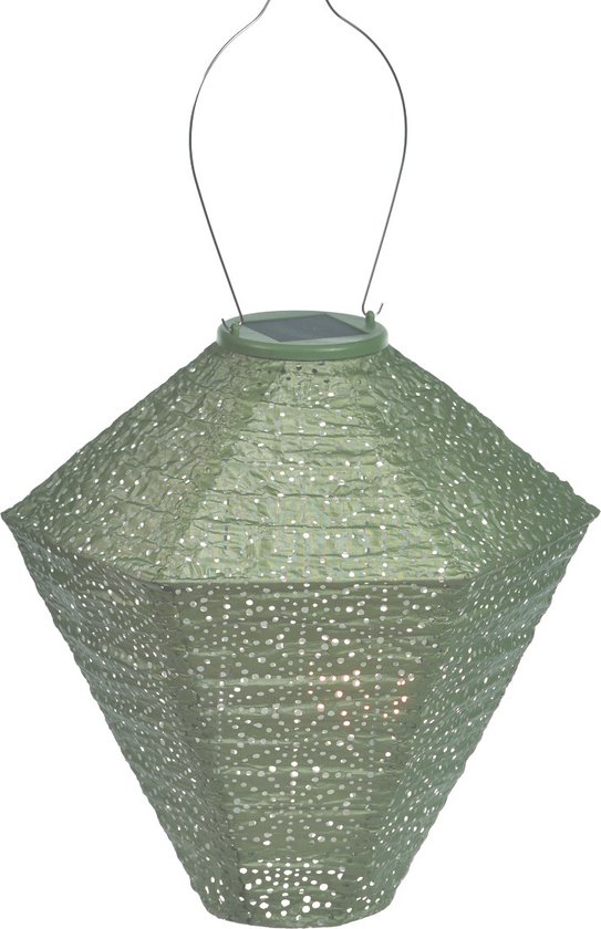 Lumiz Solar Tuinverlichting - Tuinverlichting op zonne energie - Tuinverlichting - Buitenlampjes - Tuinverlichting op zonneenergie - Buitenverlichting - Buitenlamp - Decoratie - Sashiko Diamond - 28 cm - Licht Groen
