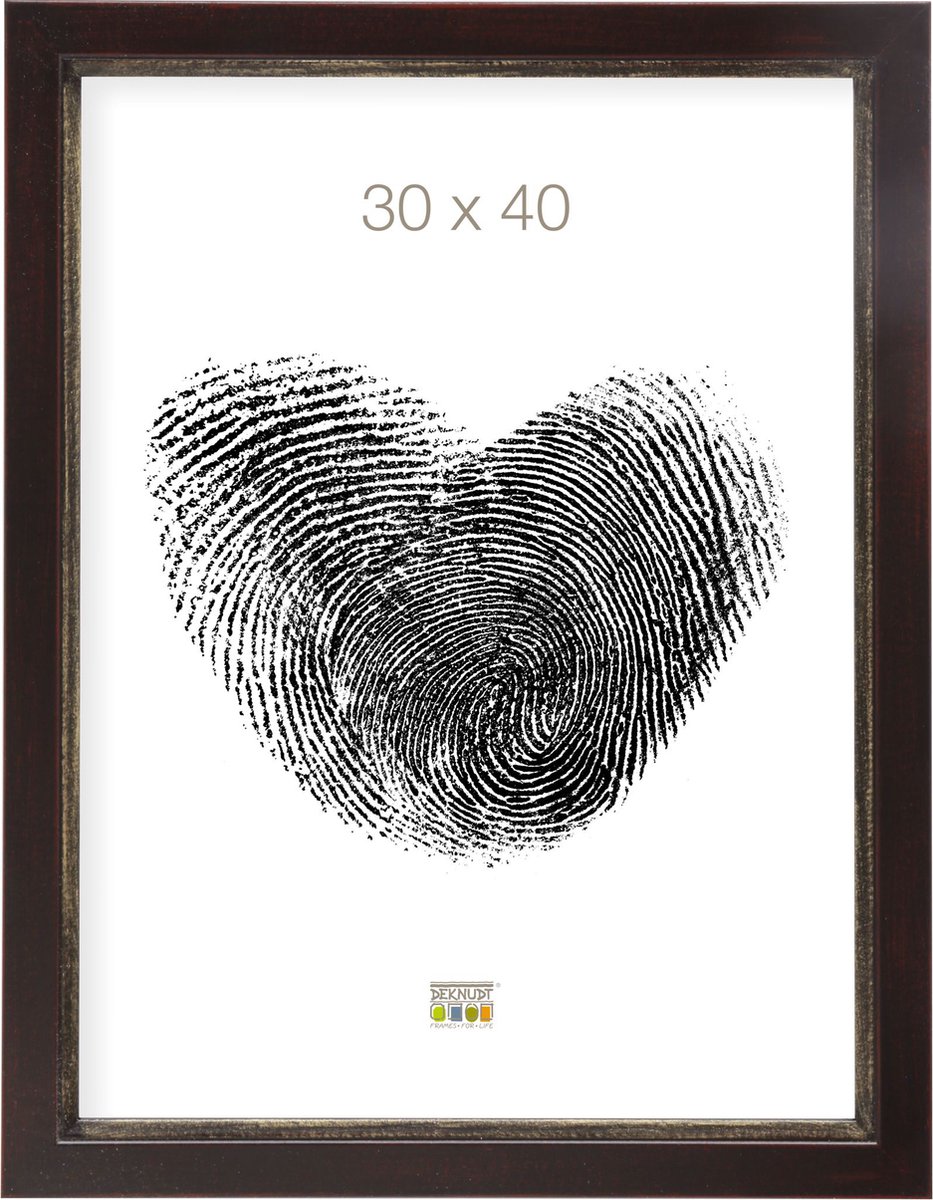 Deknudt Frames fotolijst S42LF9 - bruin-zwart - voor foto 30x40 cm