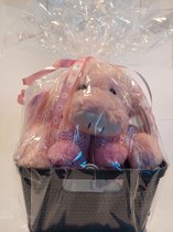 Misoh- Baby geschenkpakket- met Pampers Baby Dry Newborn maat 1 en roze varkentje pluche