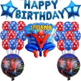 Spiderman versiering decoratie verjaardag feestpakket 38 delig XL