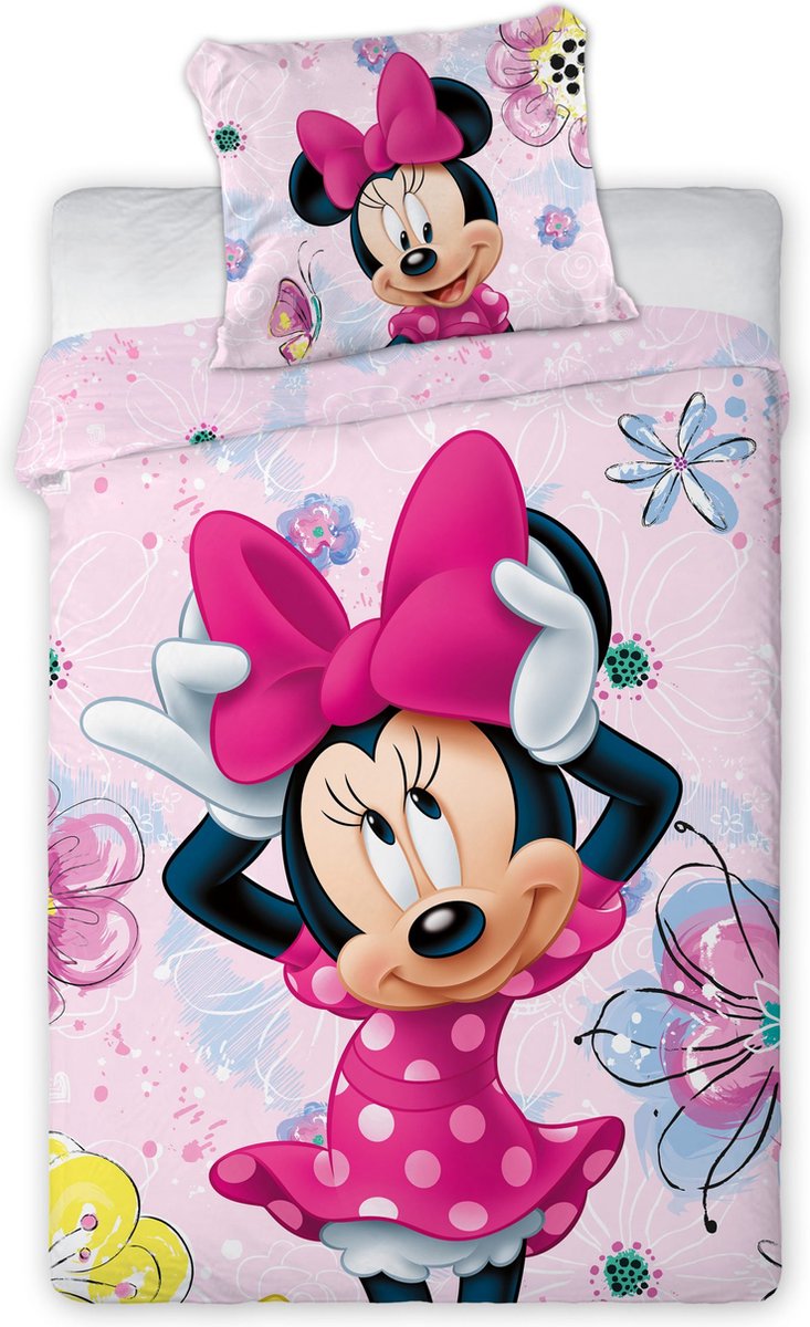 Minnie Mouse eenpersoons dekbedovertrek 140x200cm