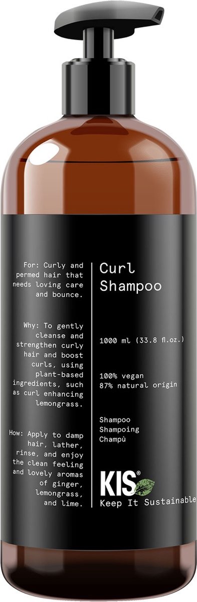 KIS Green Curl Shampoo 1000 ml - vrouwen - Voor