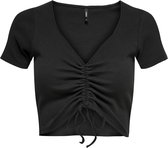 ONLY ONLMIA S/S LONG RUCHING TOP CS JRS Dames T-shirt - Maat L