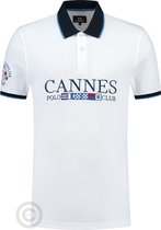 La Martina Poloshirt Pique Cannes - korte mouw - 100% katoen - wit