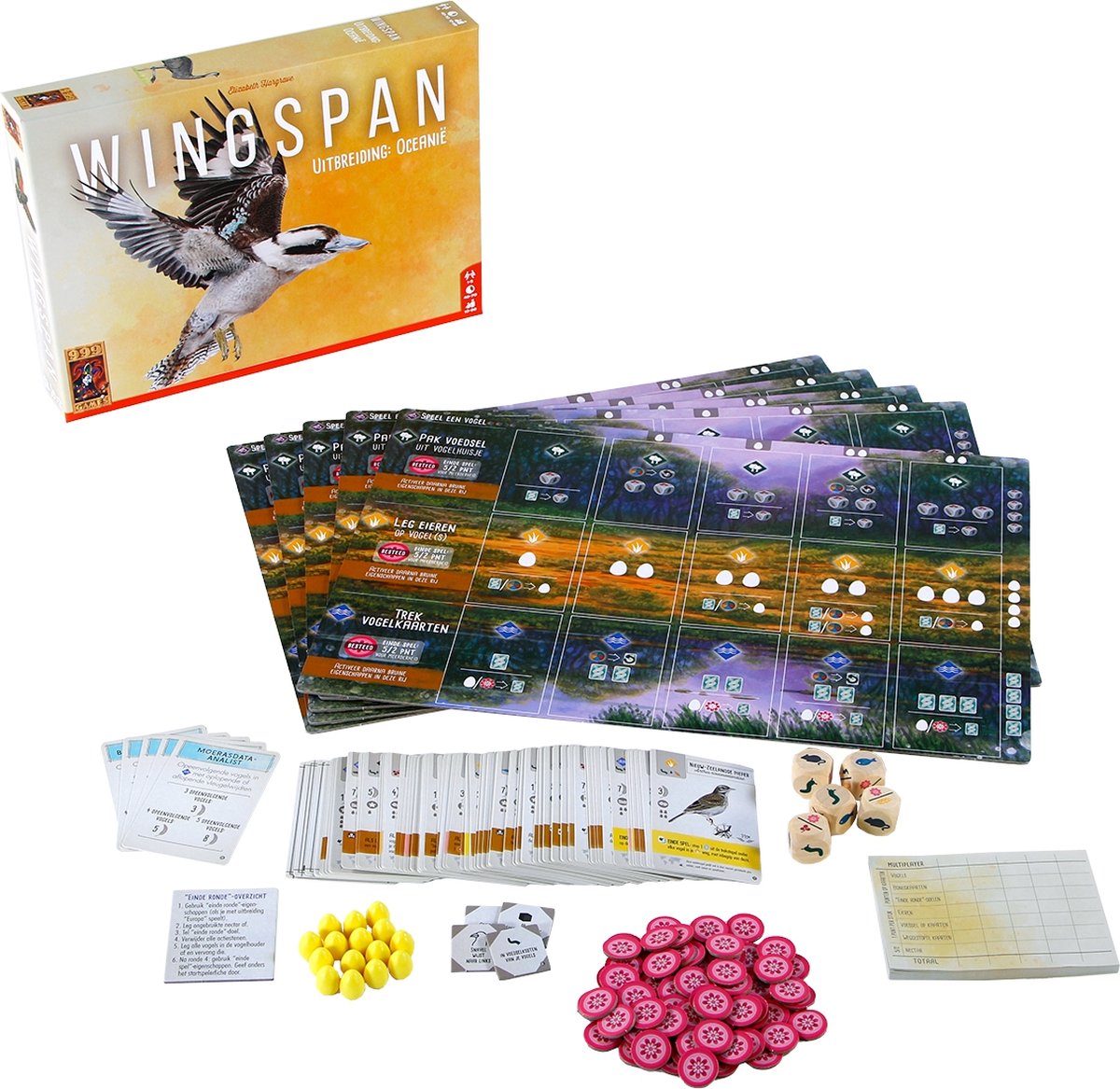 999 Games - Wingspan uitbreiding: Oceanië - Bordspel — afbeelding 8