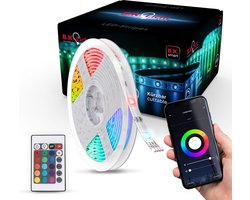 B.K.Licht Smart LED Strip 5 meter - RGB - Alexa en Google Assistant - zelfklevend