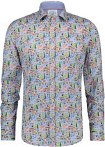 A fish named Fred- Shirt watercolor Italy blue - 2XL-EU