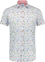 A fish named Fred- Shirt SS wine blue - XL-EU