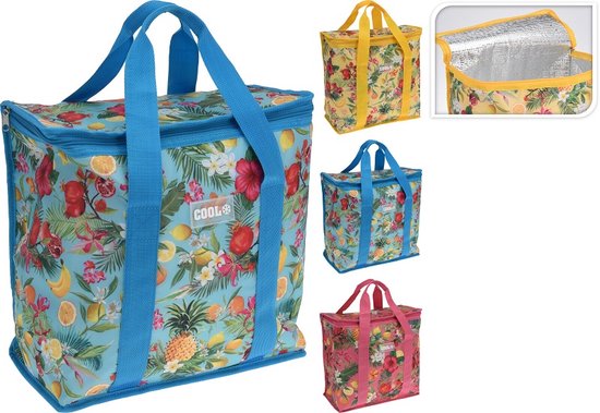 Koeltas - lunchtas - tropischeprint - turqoise - strandtas - koeltas lunch van KOEL — afbeelding 2