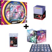 Pokemon - Hoopa V Box + Pokemon 9-Pocket Portfolio - Fusion Strike + Ultra Pro Sleeves en Toploaders