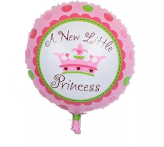 Baby Ballon A new Little Princess folie ballon roze 2 stuks
