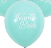 6 mintkleurige vrijgezellenfeest ballonnen Team Bride - vrijgezellenfeest - vrijgezellenavond - ballon