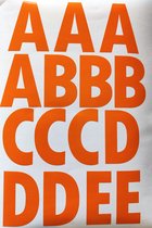 plakletters | alfabet stickers | oranje