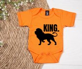 LA5 Romper - Oranje leeuw king - Maat 56