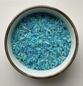 Gekleurde Sensomotorische speelrijst - Blauw - 300 gram