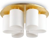 Ideal Lux Daisy - Plafondlamp Modern - Goud  - H:25.5cm - E27 - Voor Binnen - Metaal - Plafondlampen - Slaapkamer - Kinderkamer - Woonkamer - Plafonnieres