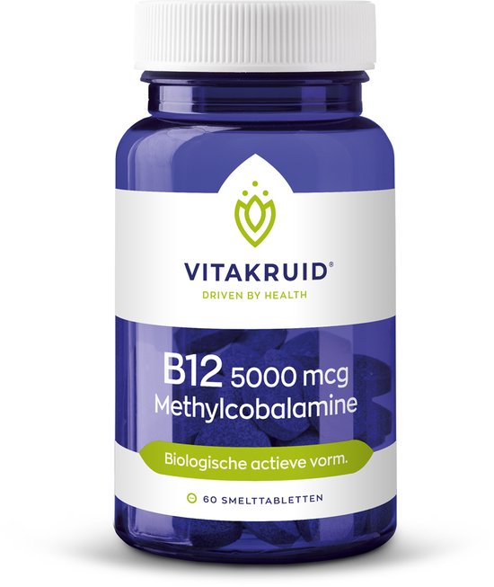 Vitakruid B12 Methylcobalamine 5000 mcg 60 smelttabletten