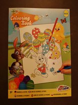 Speciaal kleurboek  voor Pasen met paaseieren / paashaas en kuikens, A4 formaat, 64 kleurplaten voor kinderen  (cadeau idee!)