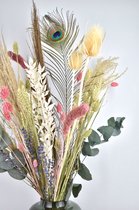 Droogbloemen - 70 cm - White - Droogbloemen boeket - Natuurlijk Bloemen