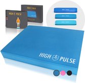 High Pulse® Balans kussen incl oefening poster coördinatie en stabiliteit balans verbeteren Blauw