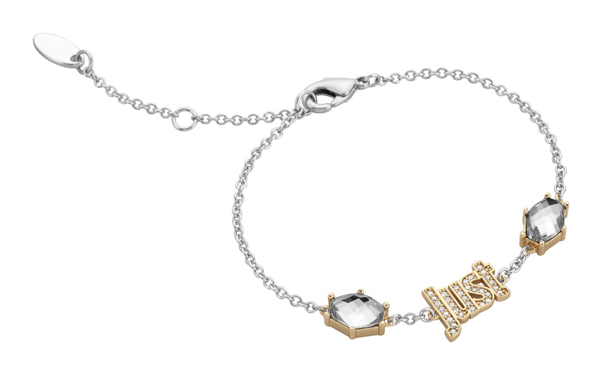 Just Cavalli Fashion bracelet two tone - Dames armband - JCFB00433400 - zilverkleurig - Goudkleurig - Zirkonia stenen - 16 + 4 CM