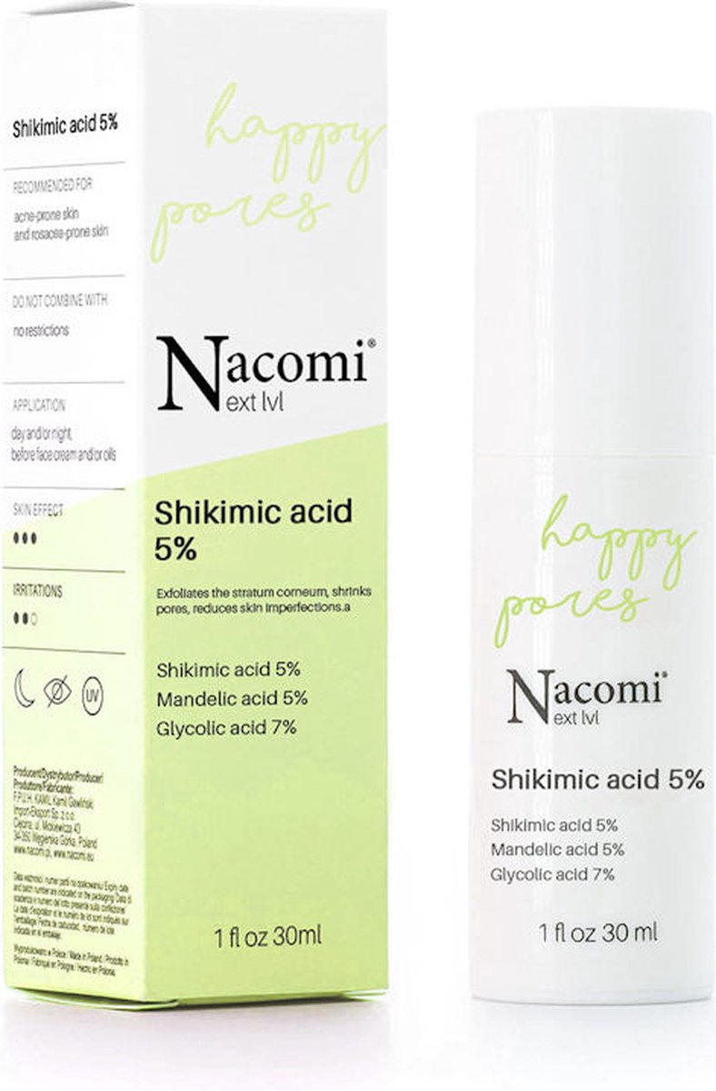 Nacomi Next Level Normaliserend Serum Met Shikiminezuur 5% 30ml.